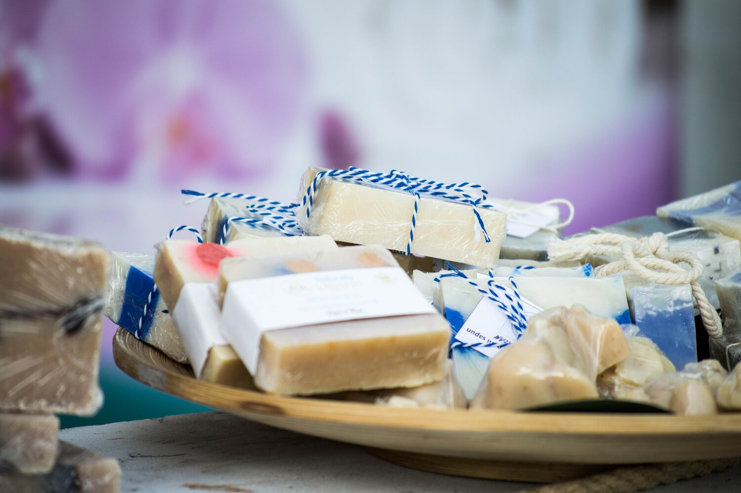 Handmade soaps can be found at farmers' markets and at Peck's Markets, both located throughout the region.